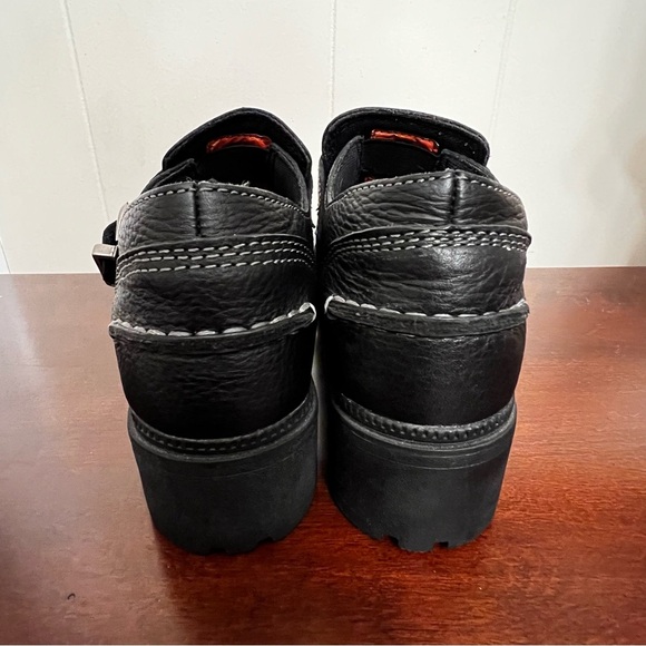 Harley-Davidson vintage Tatum Leather Chunky Moto Shoes Loafers - NWOT Y2K - Picture 8 of 11